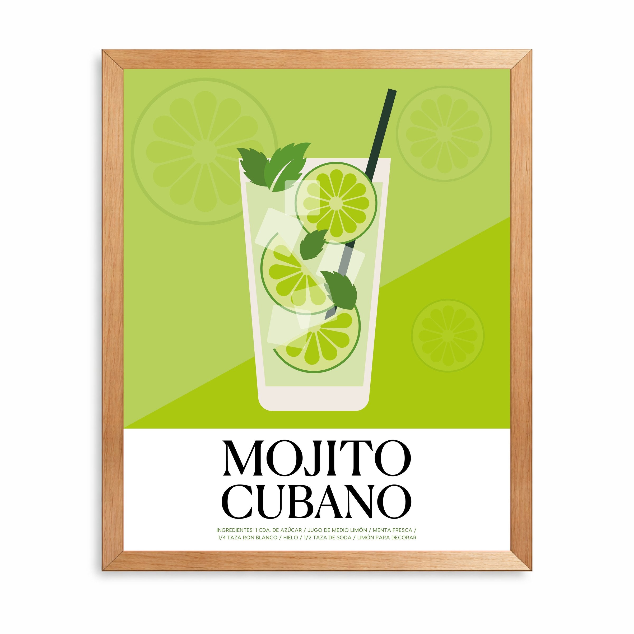 Mojito Receta Line Art