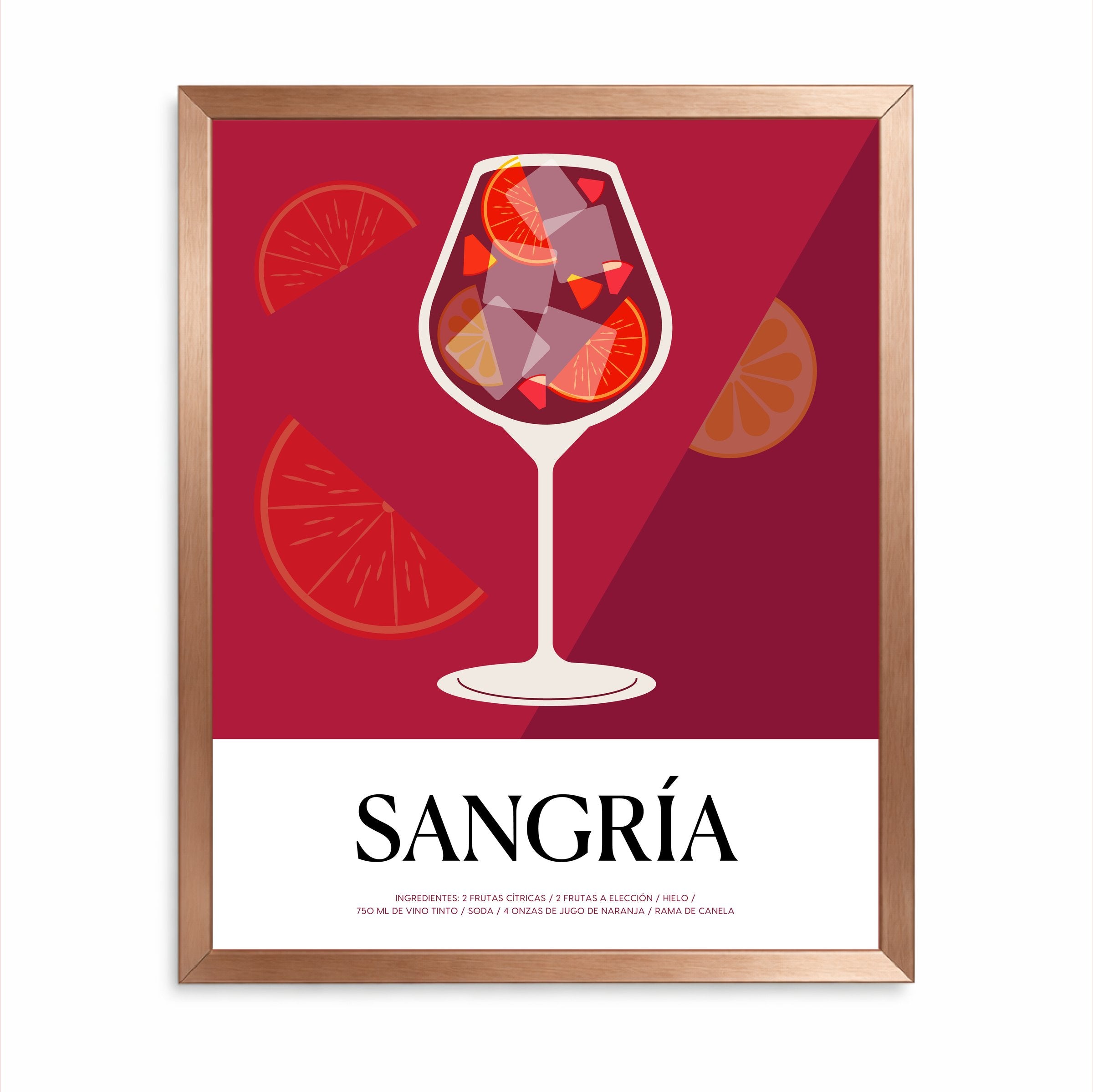 Sangría Receta Line Art