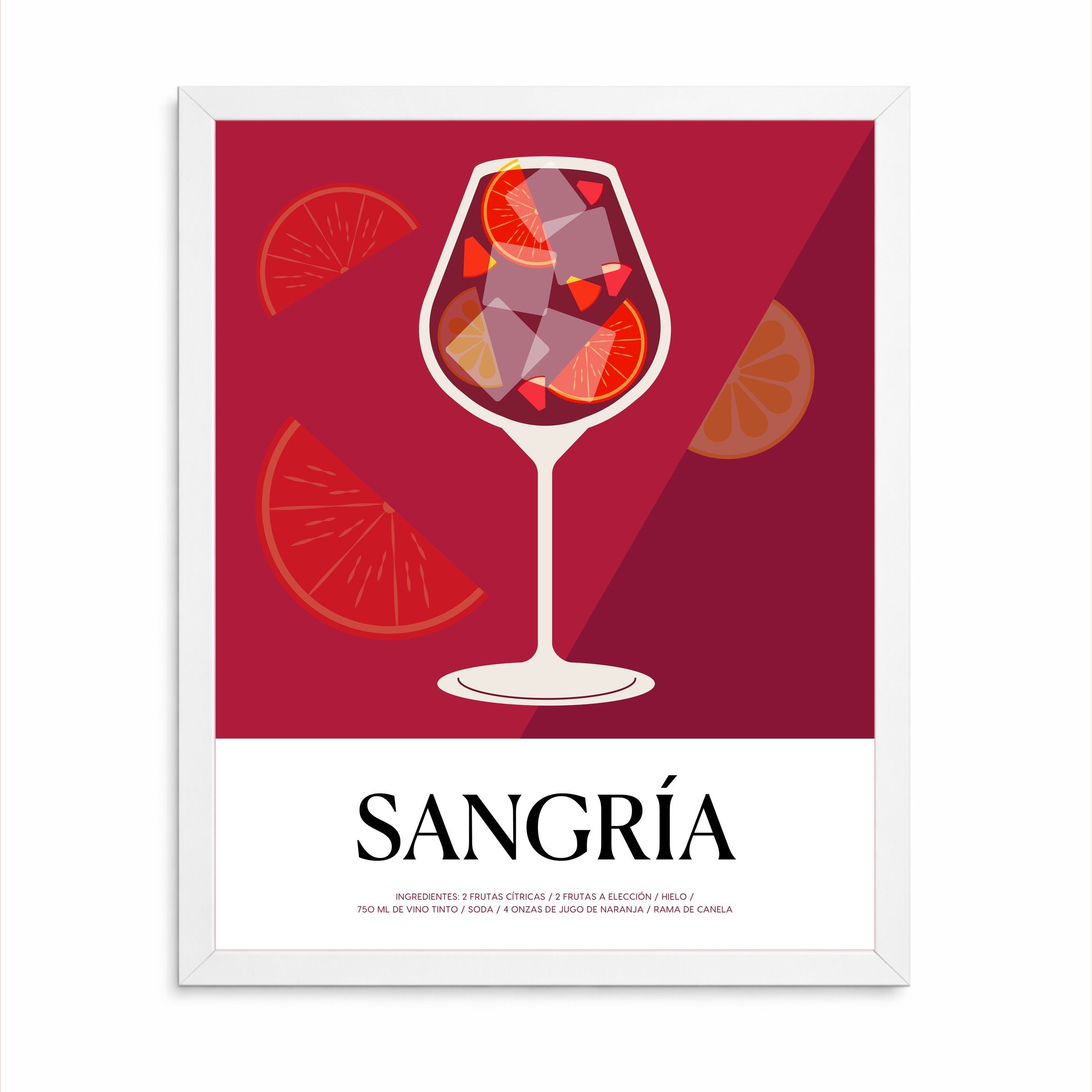 Sangría Receta Line Art