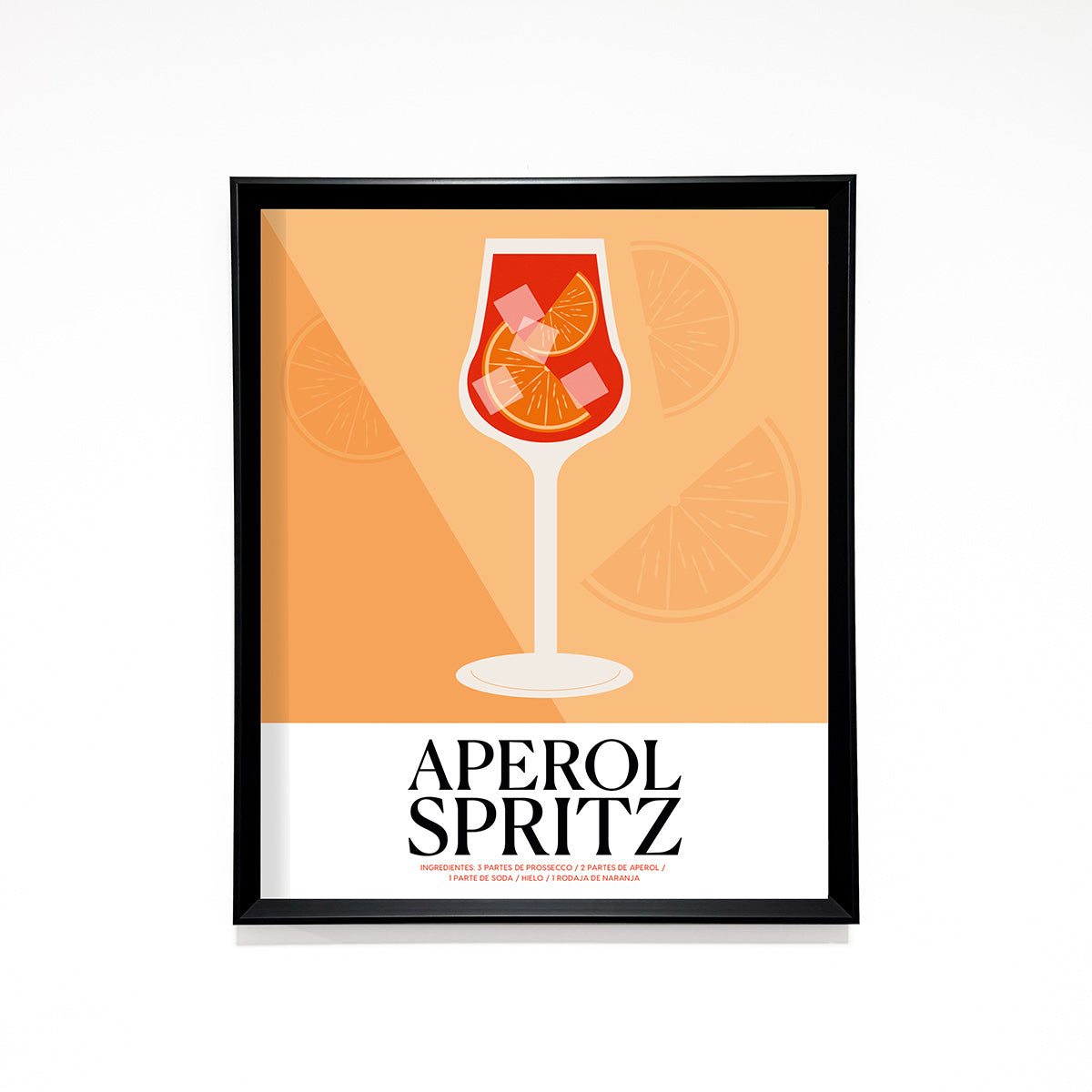 Aperol Spritz Receta Line Art