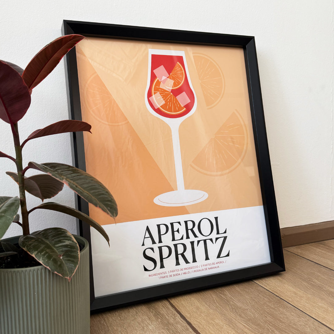 Aperol Spritz Receta Line Art