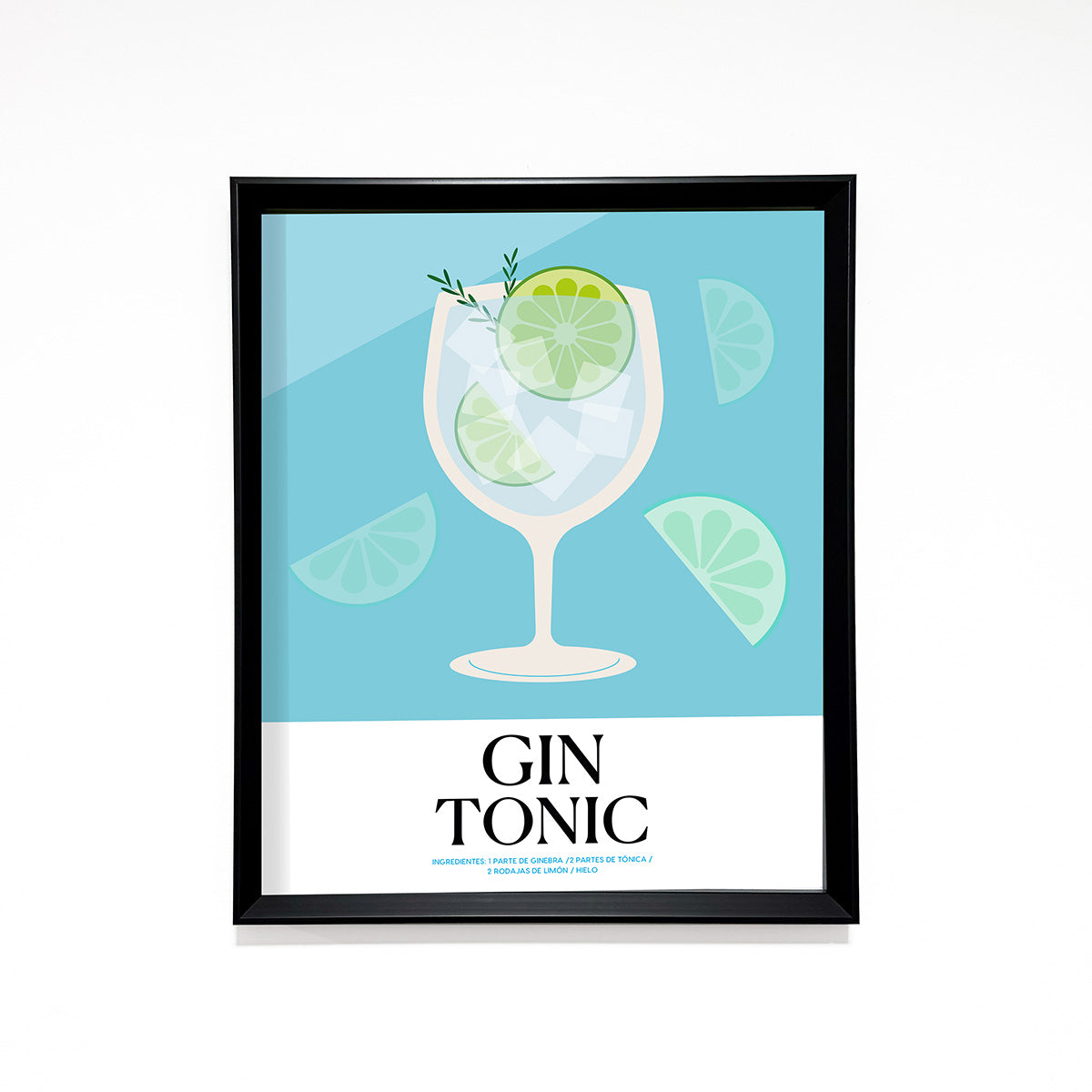Gin Tonic Receta Line Art
