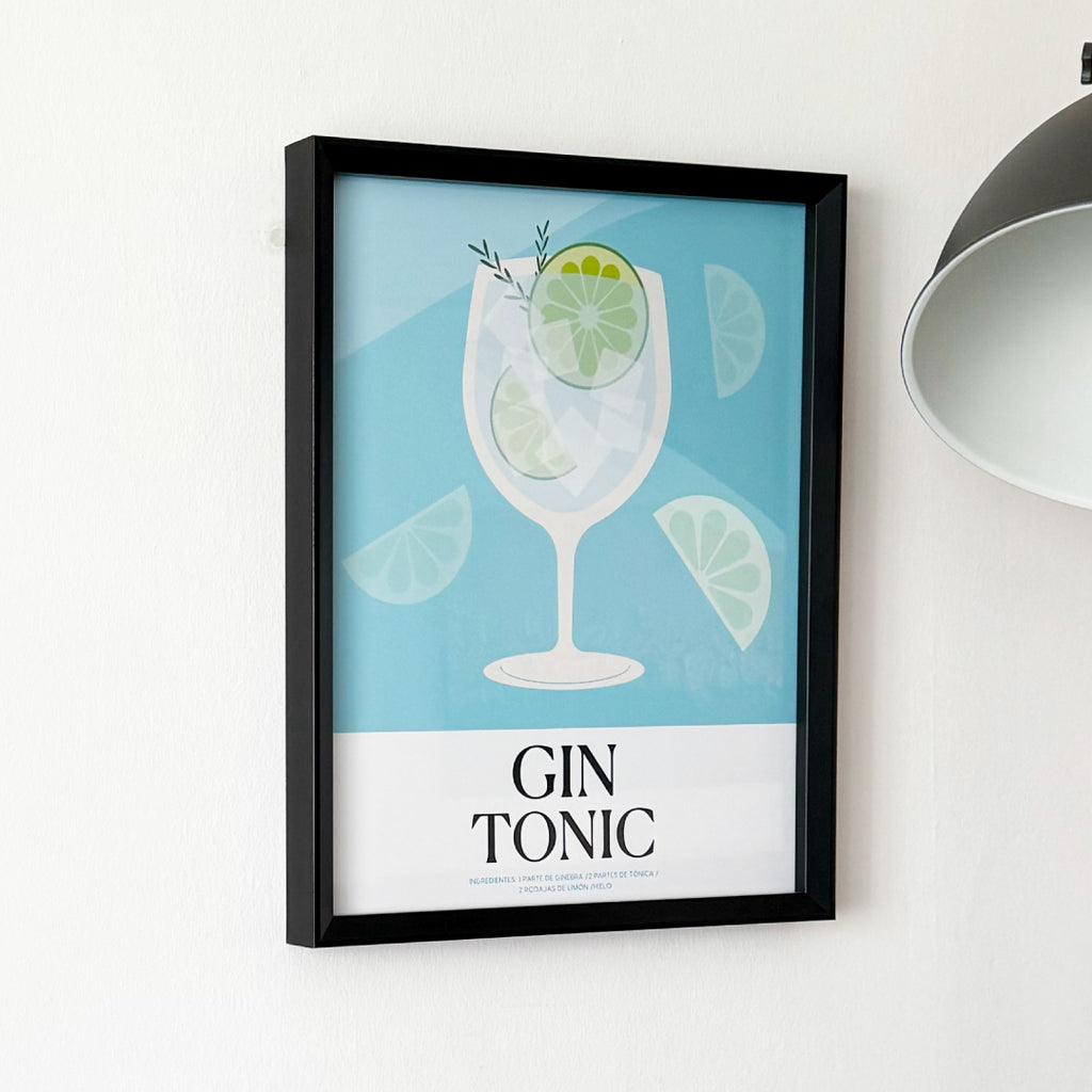 Gin Tonic Receta Line Art