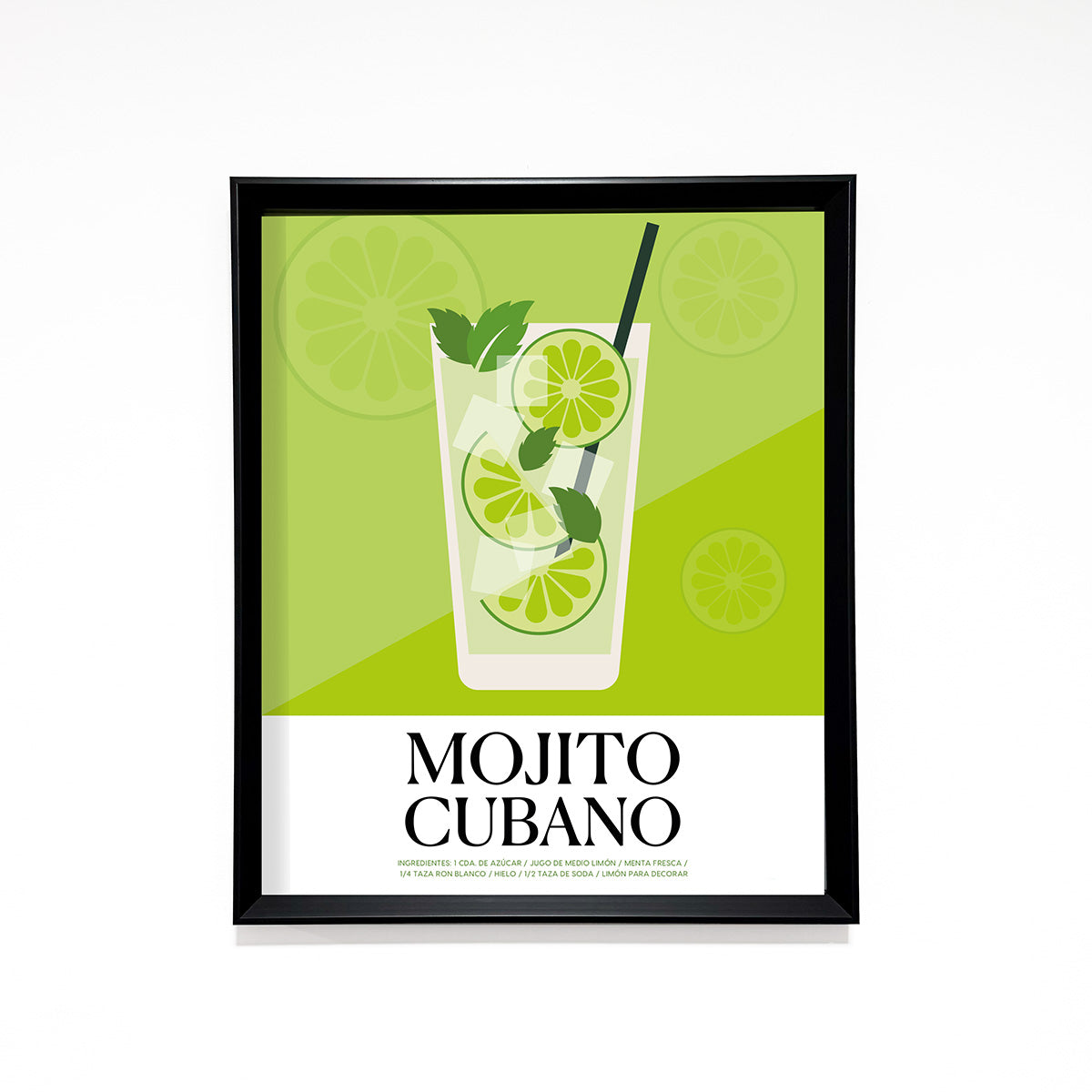 Mojito Receta Line Art