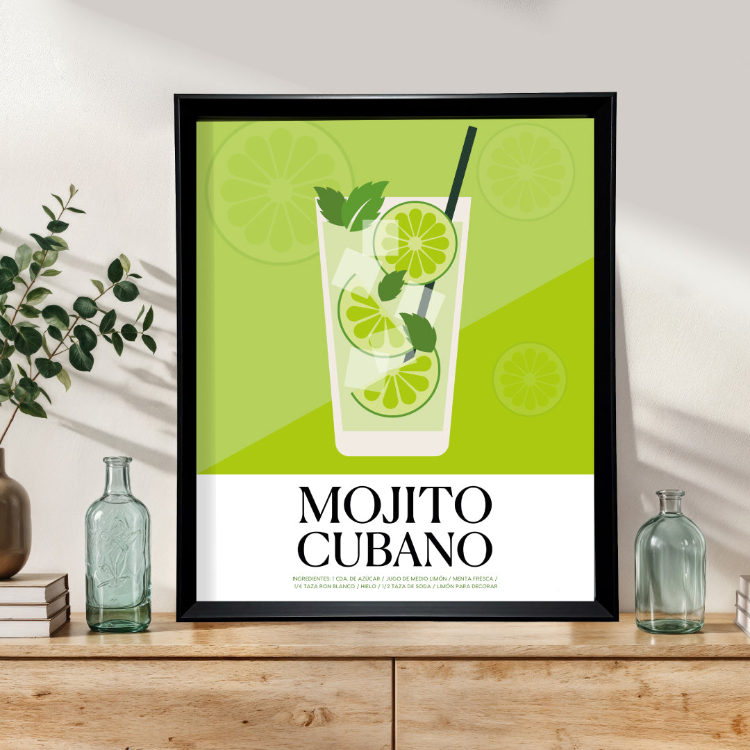 Mojito Receta Line Art