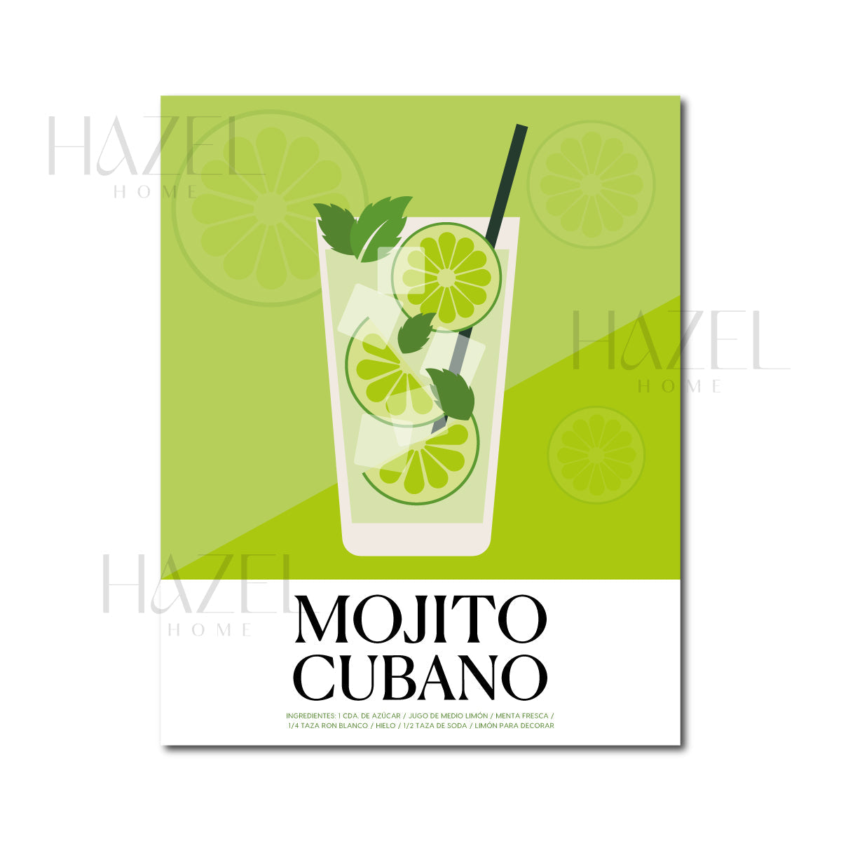 Mojito Receta Line Art