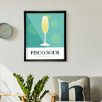 Pisco Sour Receta Line Art