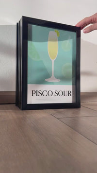 Pisco Sour Receta Line Art