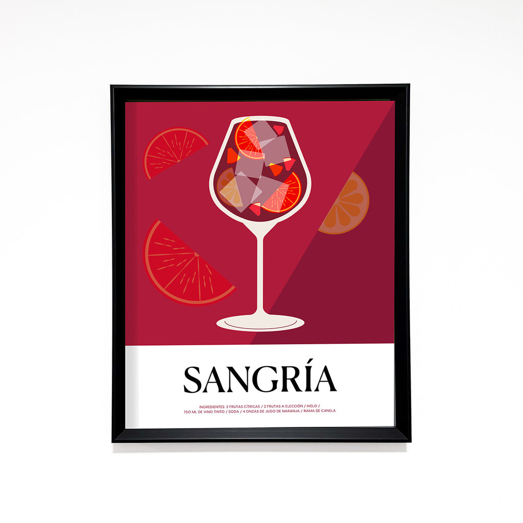 Sangría Receta Line Art