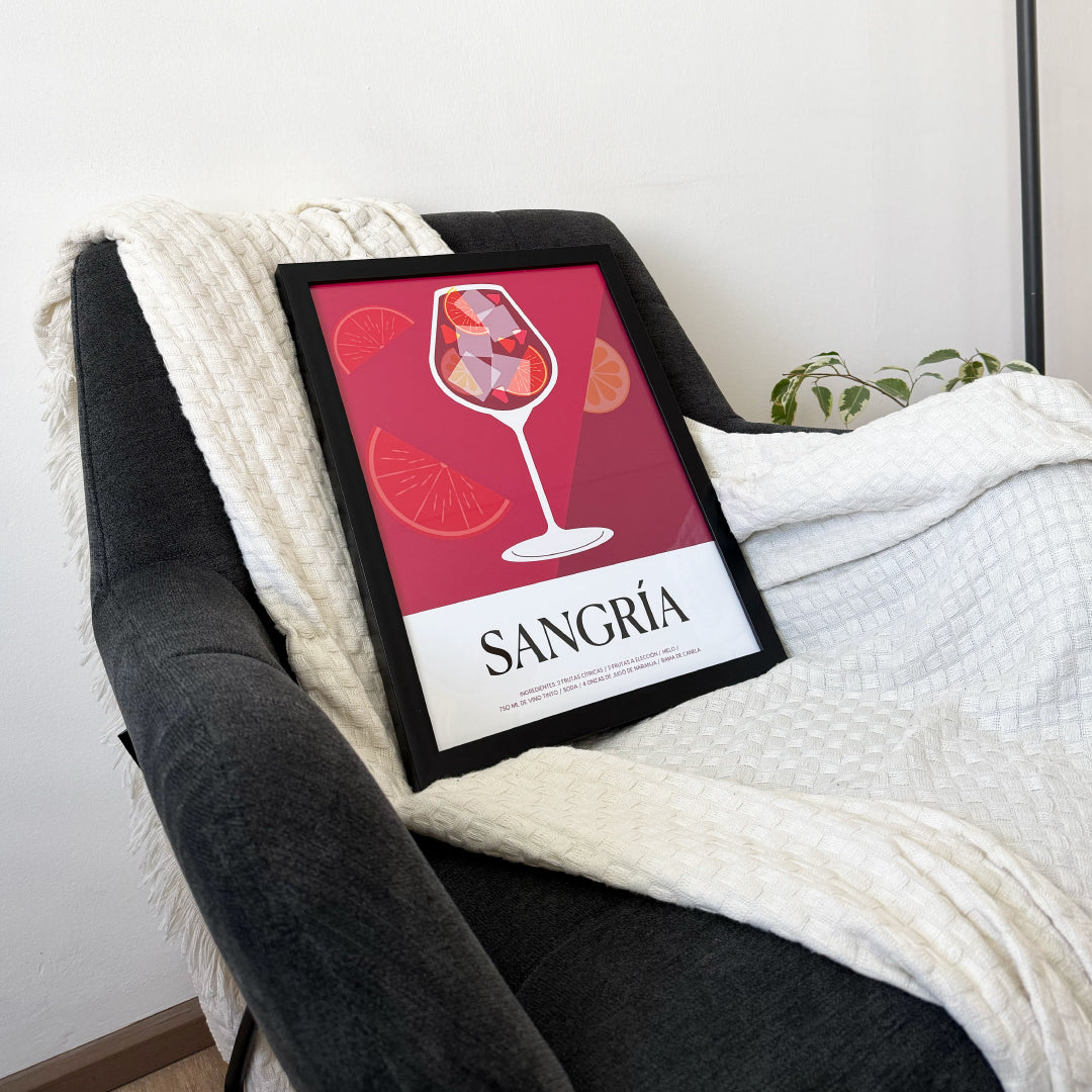 Sangría Receta Line Art